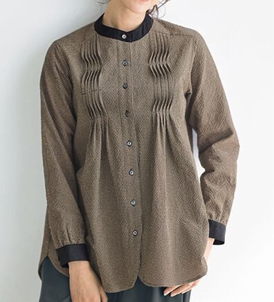 BELLUNA（ベルーナ）の「クラシカルチェック柄ピンタックブラウス（ブラウス）」