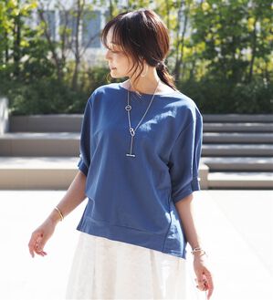 BELLUNA（ベルーナ）の「【接触冷感】涼感素材袖パールデザインプルオーバー（カットソー）」｜詳細画像