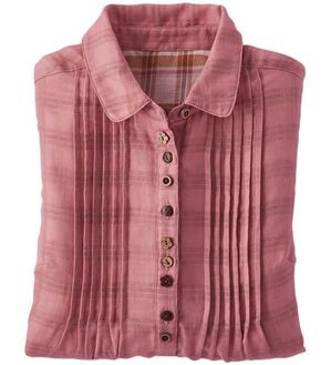 BELLUNA（ベルーナ）の「綿１００％ダブルガーゼブラウス（ブラウス）」｜ローズピンク