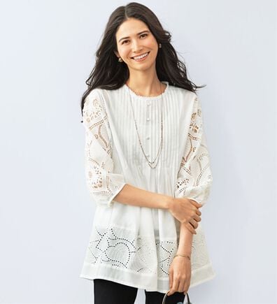 BELLUNA（ベルーナ）の「レース切替ピンタック使いチュニック（チュニック）」