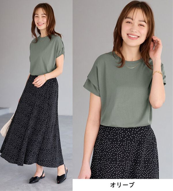 Viola e Viola（ヴィオラ エ ヴィオラ）の「脱普通！すっきり見え大人の上品Ｔシャツ（Tシャツ）」｜詳細画像