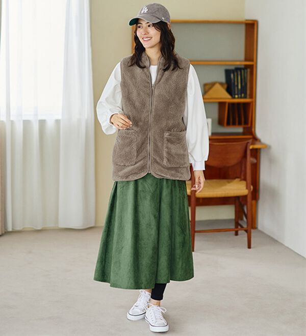 LAVIENNE（ラヴィエンヌ）の「ふわふわ暖かフリースベスト（ベスト）」｜詳細画像