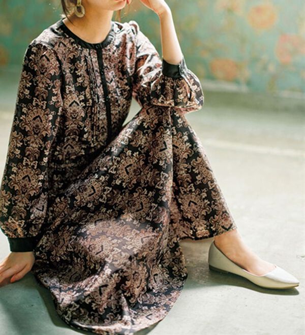 大人プリントロングワンピース - ベルーナ【公式】