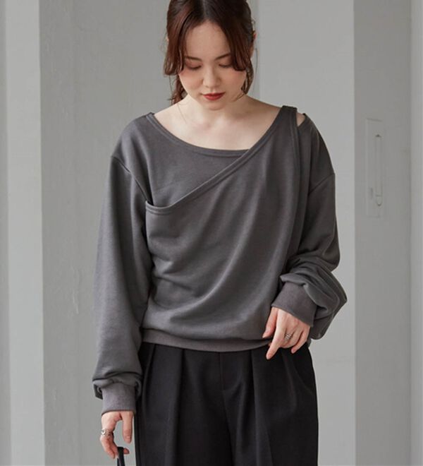 RANAN（ラナン）の「レイヤードデザインスウェット（トレーナー・スウェット）」｜詳細画像