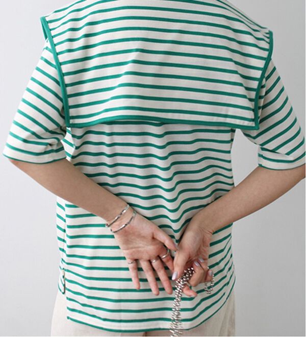 GeeRA（ジーラ）の「セーラーカラーボーダーカットソー（カットソー）」｜詳細画像