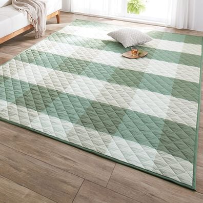 「洗える綿１００％しじらキルトカーペット（カーペット）」