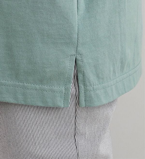 BELLUNA（ベルーナ）の「【ヒンヤリ機能付き＆綿１００％】サマ見えポロチュニック（チュニック）」｜詳細画像