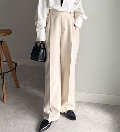 RANAN（ラナン）の「裏起毛美脚シルエットピンタックワイドパンツ（フルレングスパンツ）」