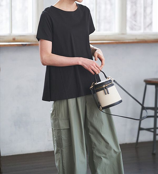 RANAN（ラナン）の「＜ＢＣ＞綿１００％ひんやりフレアーシルエットプルオーバー（カットソー）」｜詳細画像