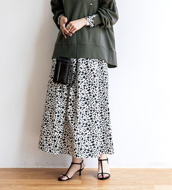 RANAN（ラナン）の「アニマル柄フレアースカート（ロングスカート）」｜詳細画像