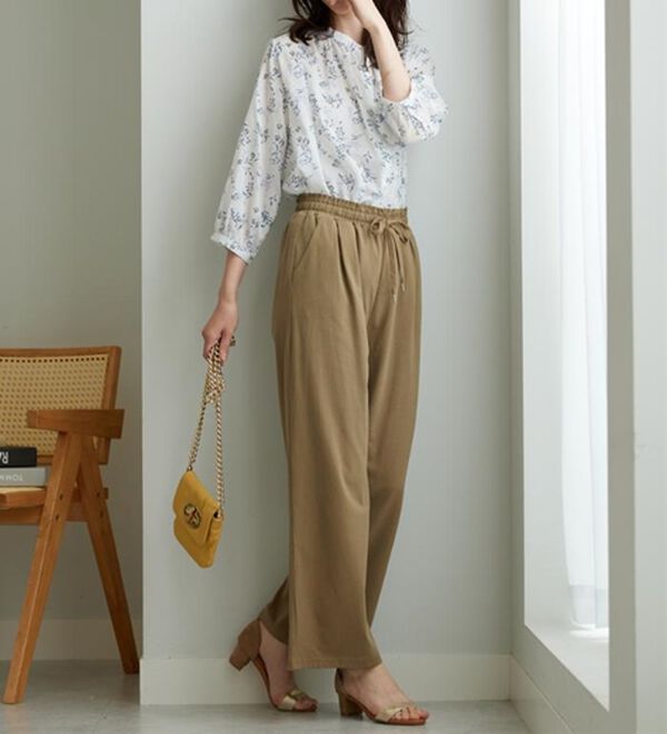 BELLUNA（ベルーナ）の「着心地楽々！綿１００％イージーパンツ（ワイドパンツ・ガウチョ）」｜詳細画像