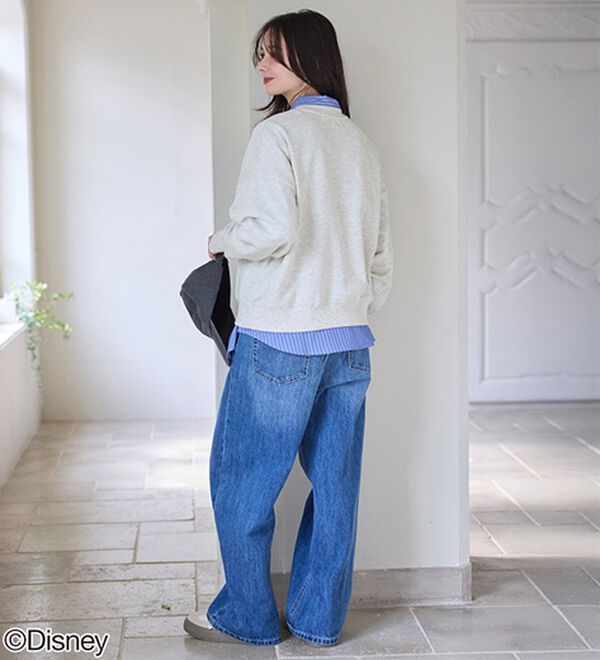 BELLUNA（ベルーナ）の「＜Ｄｉｓｎｅｙ＞【ミッキー】プリント裏毛ゆったりトレーナー（トレーナー・スウェット）」｜詳細画像