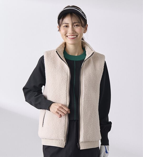 BELLUNA（ベルーナ）の「はっ水リバーシブルボアベスト（ベスト）」｜詳細画像