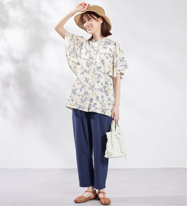 Viola e Viola（ヴィオラ エ ヴィオラ）の「プリントフレア袖ブラウス（ブラウス）」｜詳細画像