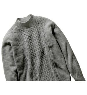 「ベビーアルパカ１００％上質セーター（メンズニット・セーター）」｜グレー