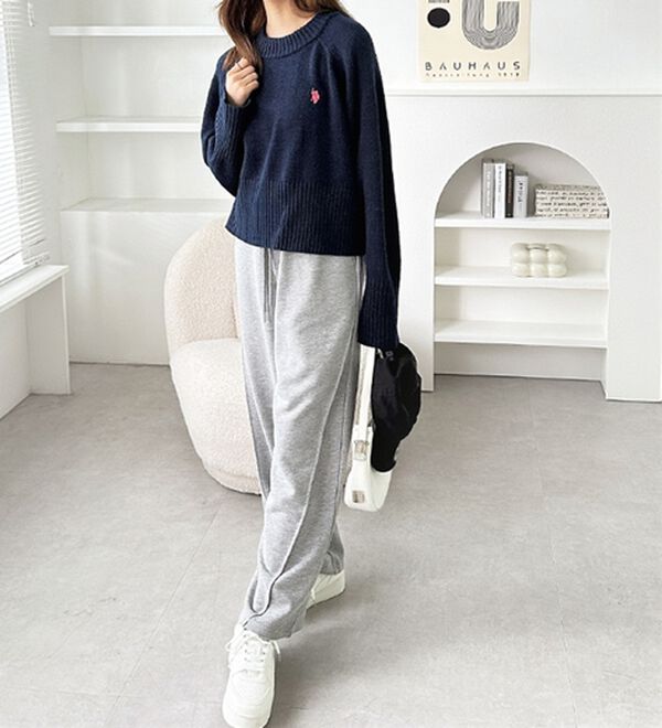 GeeRA（ジーラ）の「【ＵＳ．ＰＯＬＯ　ＡＳＳＮ】ショート丈ニット（ニット・セーター）」｜詳細画像