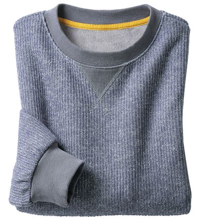 「お手入れ簡単上品ニットトレーナー（メンズトレーナー）」