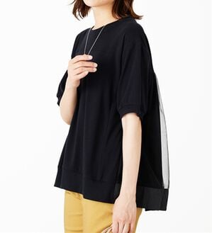 BELLUNA（ベルーナ）の「【Ｌａｇｒｉｌｕａ】後ろチュール切替プルオーバー（カットソー）」｜黒