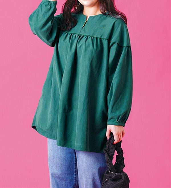 ルフラン（ルフラン）の「【２色組】ふんわり体型カバー＊コーデュロイチュニック（チュニック）」｜詳細画像