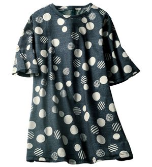 ルフラン（ルフラン）の「さらり快適！プリントゆるＴシャツ（Tシャツ）」｜チャコール系