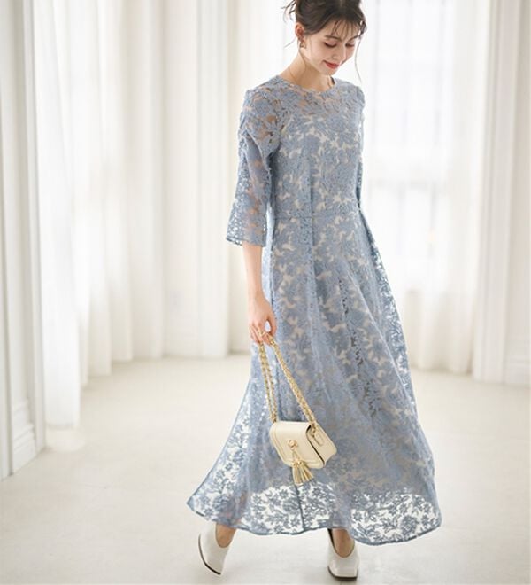 RANAN（ラナン）の「バックリボンデザインレースワンピース（その他ワンピース）」｜詳細画像