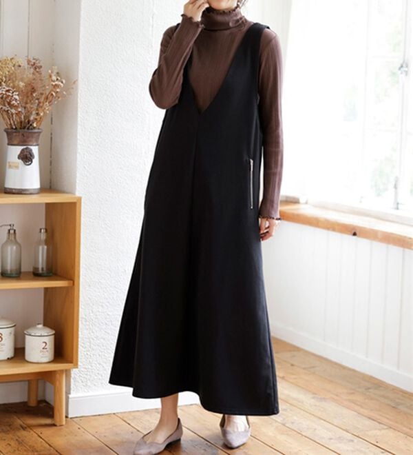 LAVIENNE（ラヴィエンヌ）の「着回し力抜群！綿１００％着映えリブインナー（肌着・インナーウェア）」｜詳細画像