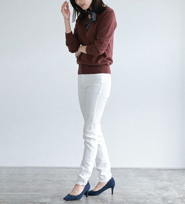 Pierrot（ピエロ）の「【ＸＳ～４Ｌ】ストレッチスキニーデニムパンツ（フルレングスパンツ）」｜詳細画像