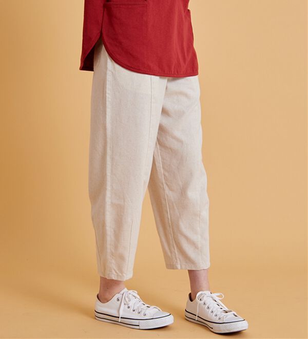 BELLUNA（ベルーナ）の「レーヨン麻入りゆったりワイドパンツ（フルレングスパンツ）」｜詳細画像