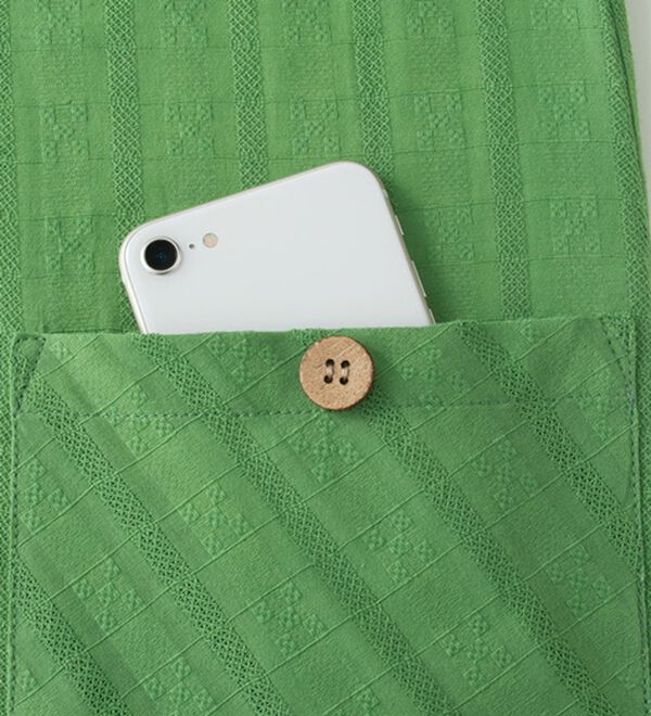 「【２色組】綿１００％ドビー織素材の家事チュニック（パジャマ・ルームウェア）」｜詳細画像