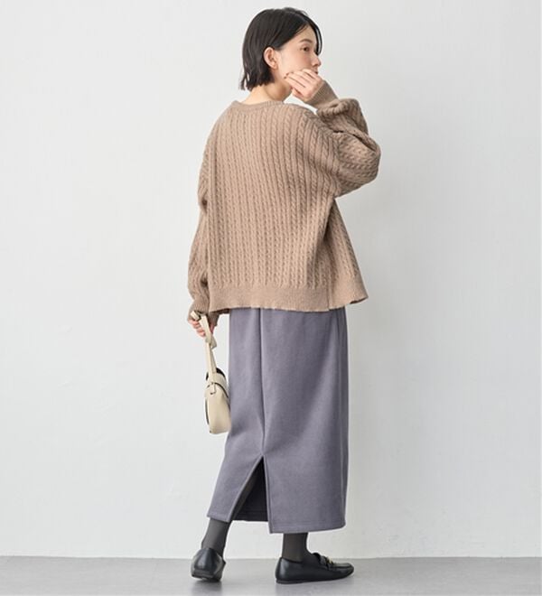 Viola e Viola（ヴィオラ エ ヴィオラ）の「ゆるっと可愛い！ミニケーブル柄ニットカーディガン（ニットカーディガン）」｜詳細画像