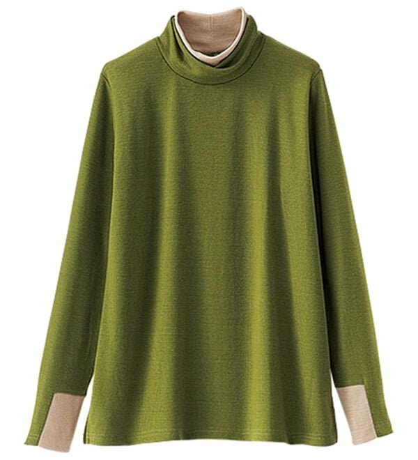 BELLUNA（ベルーナ）の「しっとり素材配色デザインプルオーバー（カットソー）」｜詳細画像