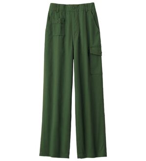 ルフラン（ルフラン）の「柔らか楽ちん！ポケットデザインパンツ（フルレングスパンツ）」｜セージ