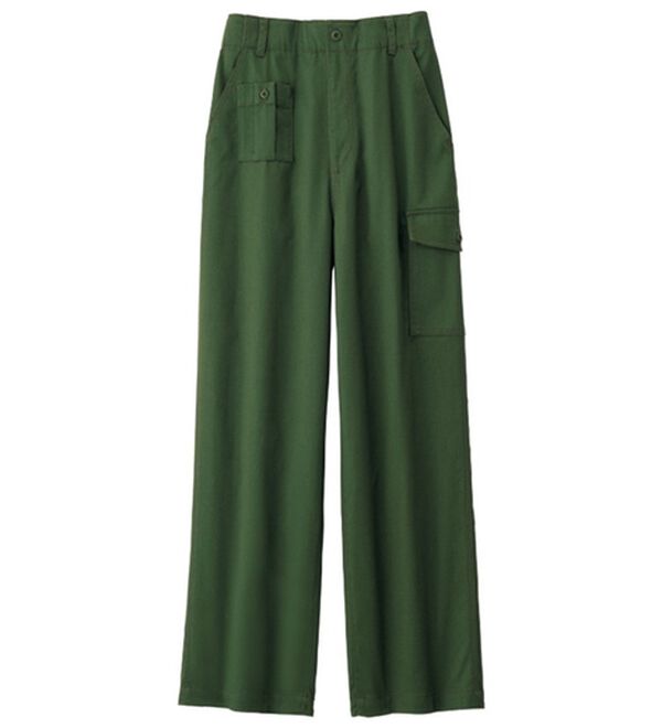 ルフラン（ルフラン）の「柔らか楽ちん！ポケットデザインパンツ（フルレングスパンツ）」｜セージ