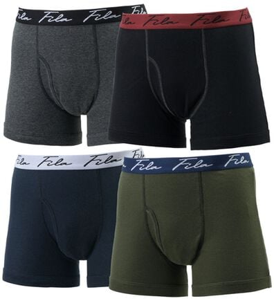 「【４枚組】＜フィラ＞スタイリッシュロゴデザインボクサー（メンズボクサーパンツ）」