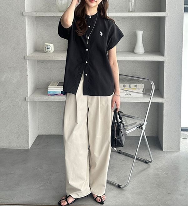 GeeRA（ジーラ）の「【ＵＳ．ＰＯＬＯ．ＡＳＳＮ】フレンチスリーブシャツ（シャツ）」｜詳細画像
