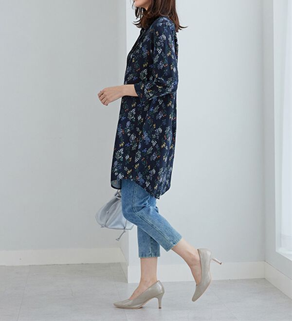 BELLUNA（ベルーナ）の「レーヨン素材ピンタック使いワンピース（その他ワンピース）」｜詳細画像