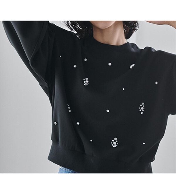 RANAN（ラナン）の「ビジュー使いボリューム袖プルオーバー（カットソー）」｜詳細画像