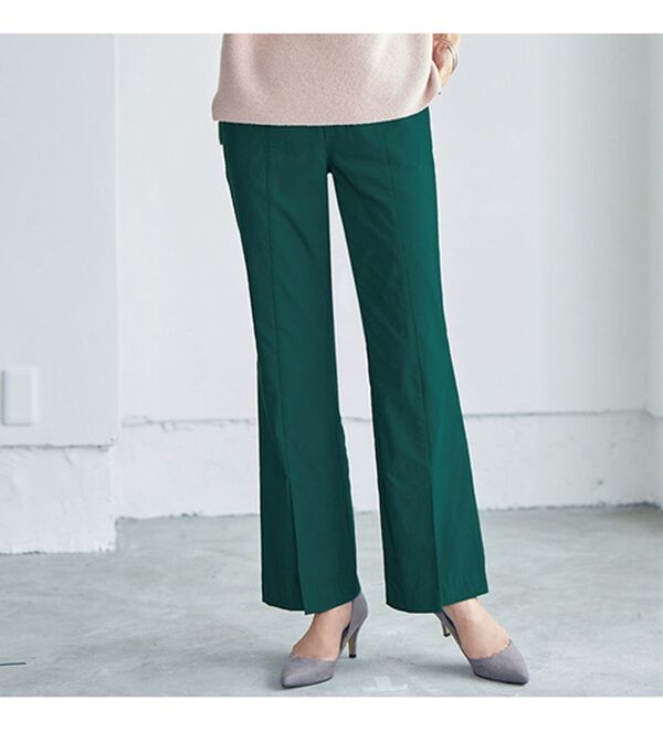 VINNO（ヴィノ）の「ストレッチ素材・裾フレアーパンツ（フルレングスパンツ）」｜詳細画像