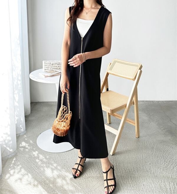 GeeRA（ジーラ）の「３ＷＡＹジップデザインジレワンピース（ジレ）」｜詳細画像