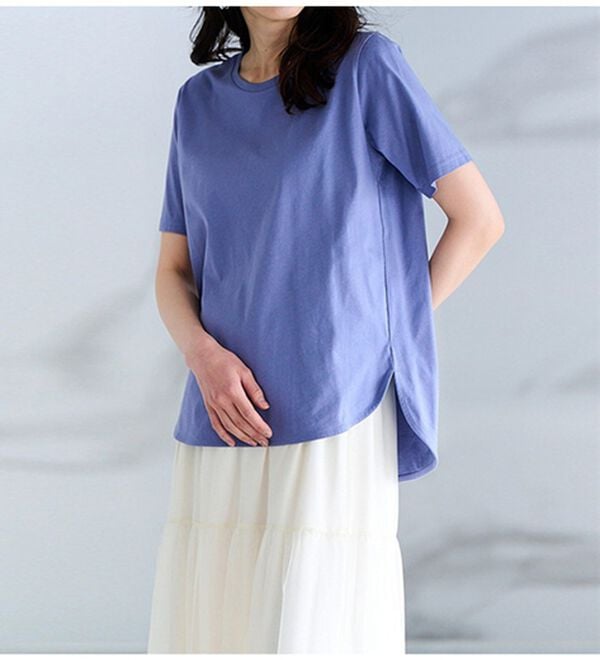 RANAN（ラナン）の「＜ＢＣ＞綿１００％ひんやりラウンドヘムプルオーバー（カットソー）」｜詳細画像