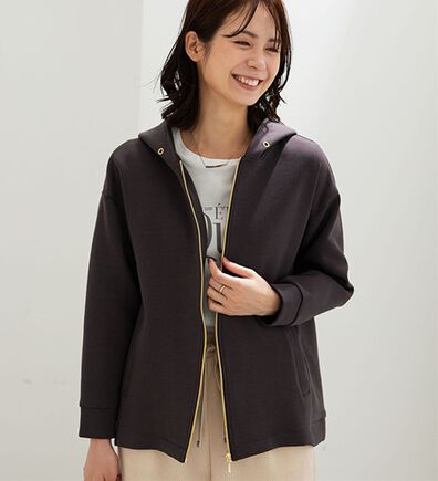 BELLUNA（ベルーナ）の「【快適Ｌａｂ．】とろみ素材裾タックパーカー（パーカー）」