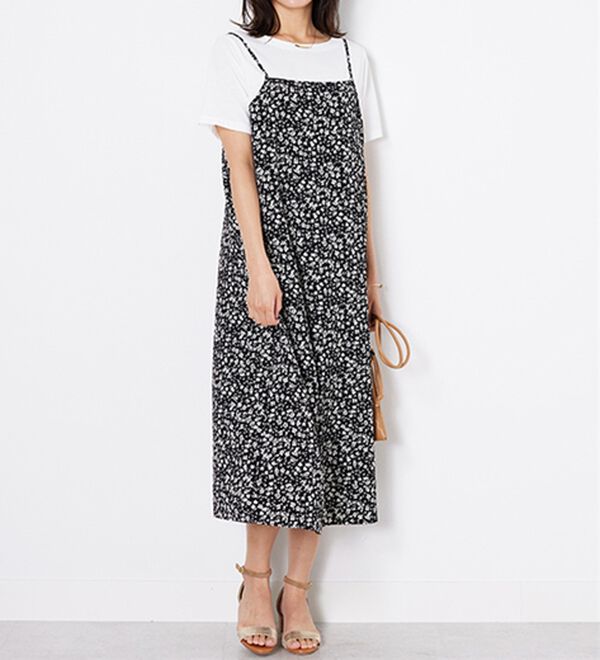 BELLUNA（ベルーナ）の「【2点セット】花柄プリントキャミワンピースアンサンブル（プリントワンピース）」｜詳細画像