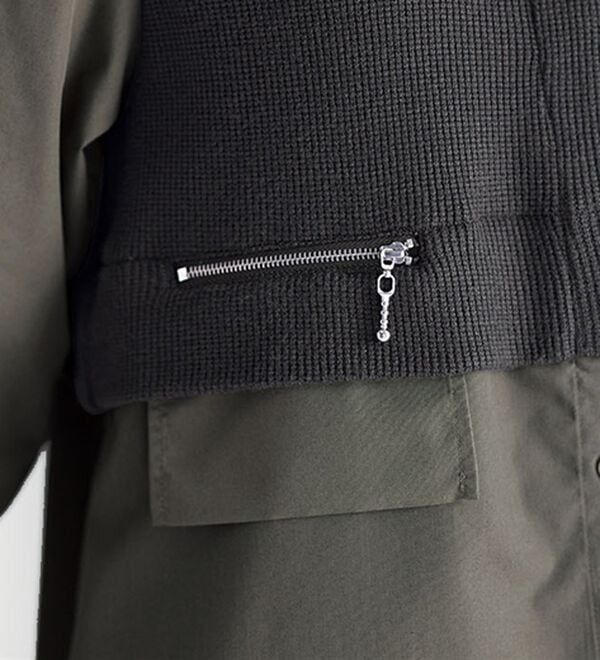 BELLUNA（ベルーナ）の「異素材切替ジップポケットデザインチュニック（チュニック）」｜詳細画像