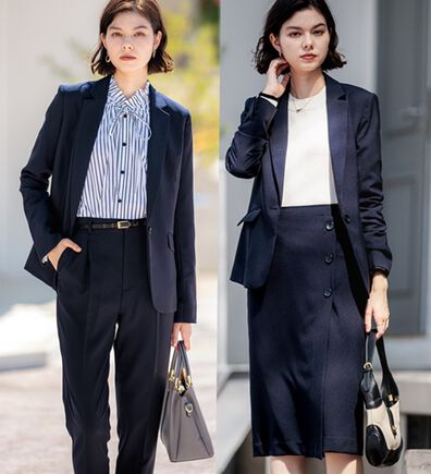 GeeRA（ジーラ）の「【ジャケット+2ボトム】洗えるストレッチ！ジャケット＆ブラウス＆パンツ＆スカートスーツセット（パンツスーツ）」