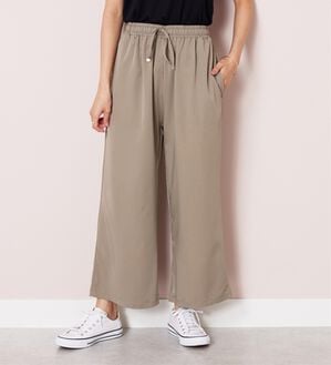 BELLUNA（ベルーナ）の「【接触冷感】なめらかタッチイージーワイドパンツ（ワイドパンツ・ガウチョ）」｜モカベージュ