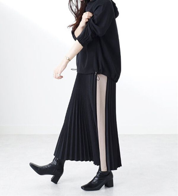 BELLUNA（ベルーナ）の「【Ｌａｇｒｉｌｕａ】配色ライン使いプリーツスカート（ロングスカート）」｜詳細画像