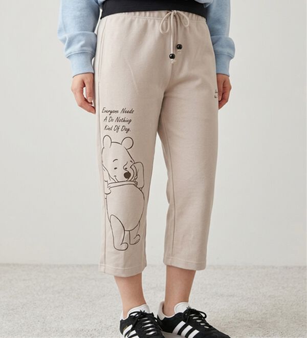 「＜Ｄｉｓｎｅｙ＞【プー】裏メッシュ刺しゅう使いクロプトパンツ（その他パンツ）」｜詳細画像