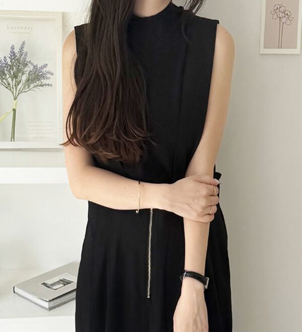 GeeRA（ジーラ）の「フロントジップハイウエストサロペット（オールインワン）」｜詳細画像