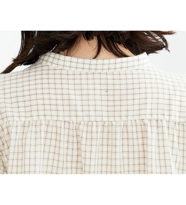 BELLUNA（ベルーナ）の「フランス綾ドレープ使いシャツチュニック（チュニック）」｜詳細画像