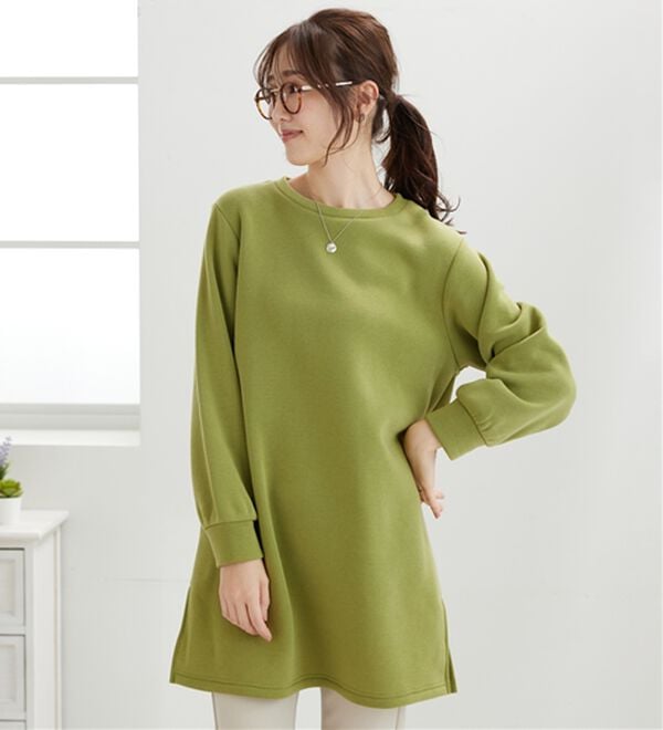 BELLUNA（ベルーナ）の「ふんわり素材軽ぽかチュニックワンピ―ス（チュニックワンピース）」｜詳細画像
